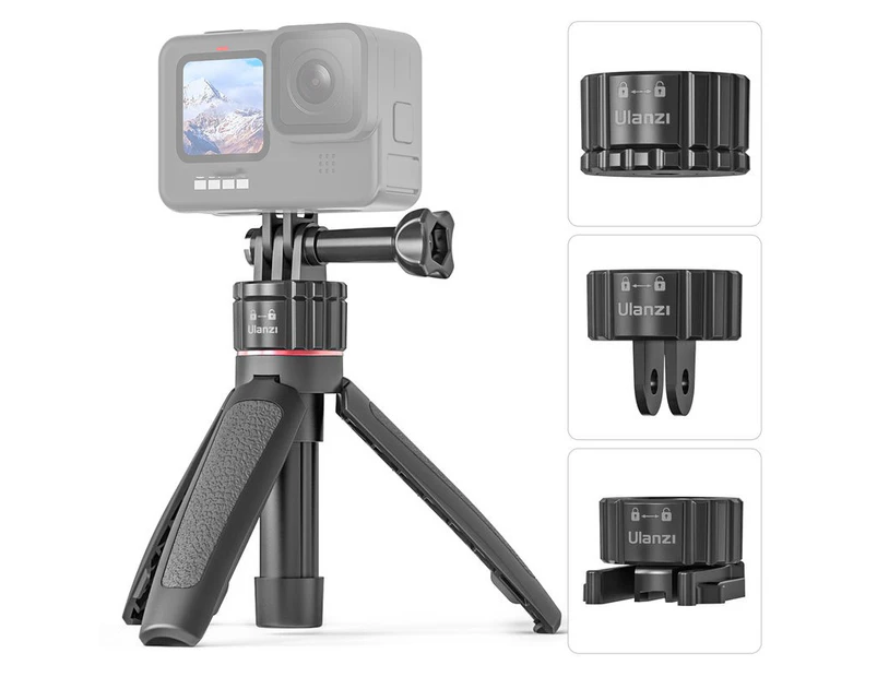 Ulanzi Go-Quick 1/4 inch Pocket Tripod Selfie Stick with Magnetic Quick Release Adapters( 2455)
