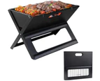 BBQ Grill Charcoal Smoker Outdoor Portable Camping Folding Steel Barbecue