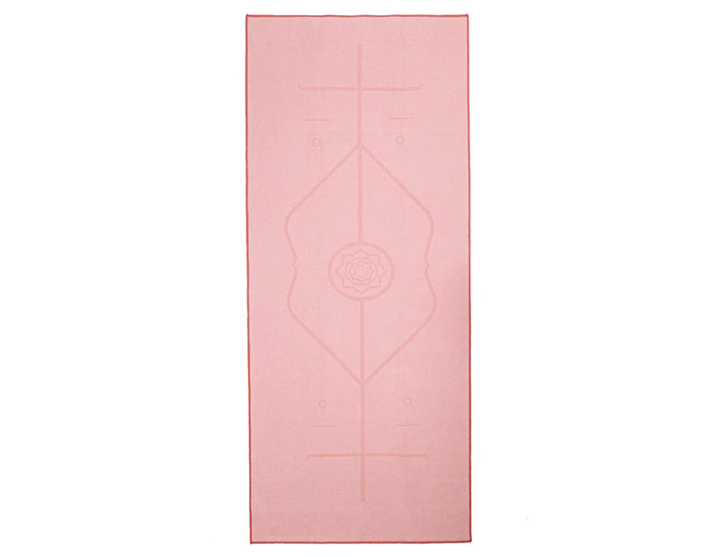 Fulllucky Yoga Towel Perfect Thickness Non-slip Exquisite Seaming Anti-pilling Quick Dry Washable Yoga Anti-Slip Blanket - Pink