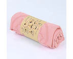 Fulllucky Yoga Towel Perfect Thickness Non-slip Exquisite Seaming Anti-pilling Quick Dry Washable Yoga Anti-Slip Blanket - Pink