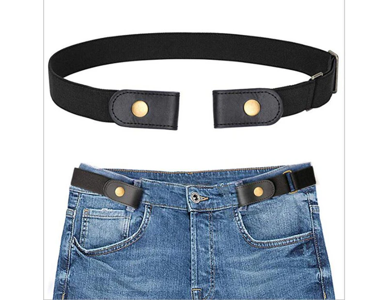 Elastic Belt Women, Belt Without Buckle Invisible Belt for Jeans Pants Adjustable Stretch Belt Belts for Women Men