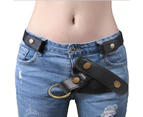 Elastic Belt Women, Belt Without Buckle Invisible Belt for Jeans Pants Adjustable Stretch Belt Belts for Women Men