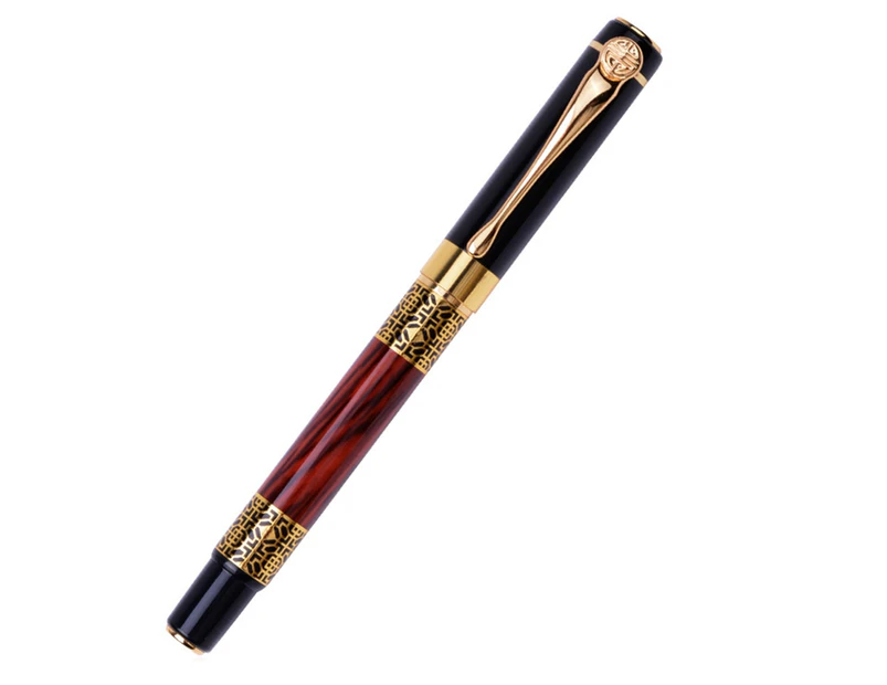 Metal Ink-Refill Fountain Pen Signature Smooth Writing Calligraphy Business Gift-Golden