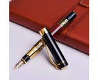 Metal Ink-Refill Fountain Pen Signature Smooth Writing Calligraphy Business Gift-Golden