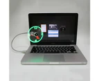 Creative Mini USB Powered LED Clock Real Time Display Summer Cooling Neon Fan