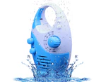 Waterproof Shower Radio, Adjustable Volume Shower AM FM Button Speaker, Bathroom Shower Speaker Wireless Radio-blue