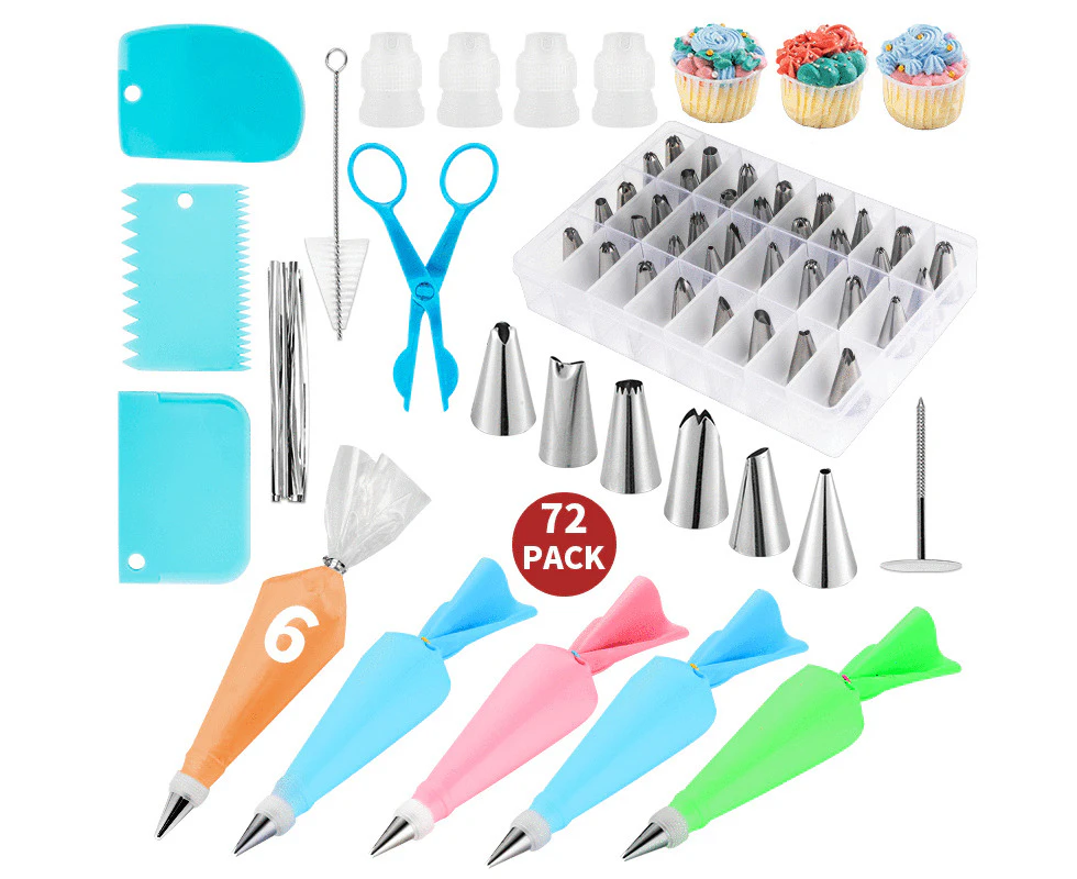 DIY Cake Decorating Icing Piping Tip Set - Blue