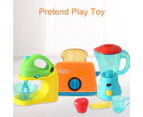 Pretend Play Kitchen Toy Stimulate Imagination Exercise Social Skills Kitchen Toy Pretend Play Toy Juicer Bread Machine Egg Beater-Random Color A