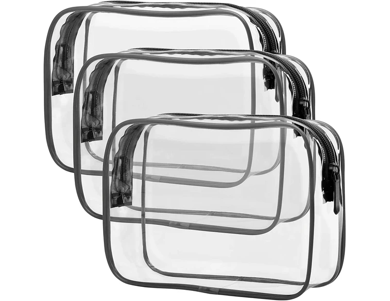 Clear Toiletry Bag,3 Pack Toiletry Bag Quart Size Bag,Travel Makeup Bag