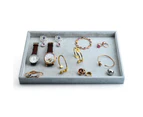 Jewellery Tray Soft Velvet Jewellery Box Ring Box Scratch-Resistant Jewellery Display Jewellery Storage for Watch Necklace Earrings Bracelet Cufflinks