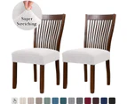 2pcs Dining Chair Seat Cover Stretch Spandex Chair Seat Covers Chair Seat Cushion Slipcovers for Dining Room Kitchen Chairs Removable Chair Seat Covers