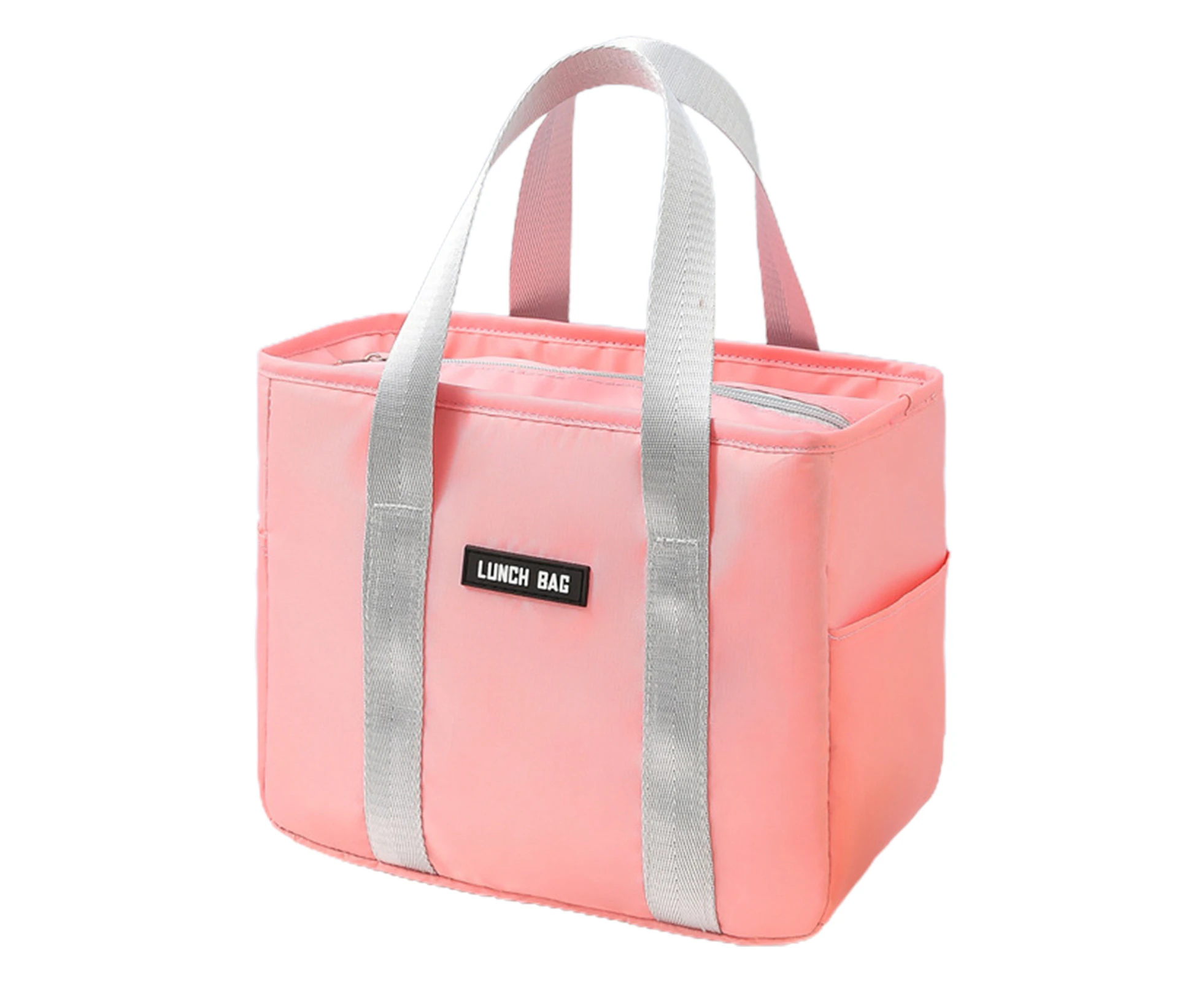 Lunch Bag Waterproof Large Capacity Oxford Cloth Insulated Thermal Lunch Box for Work - Pink