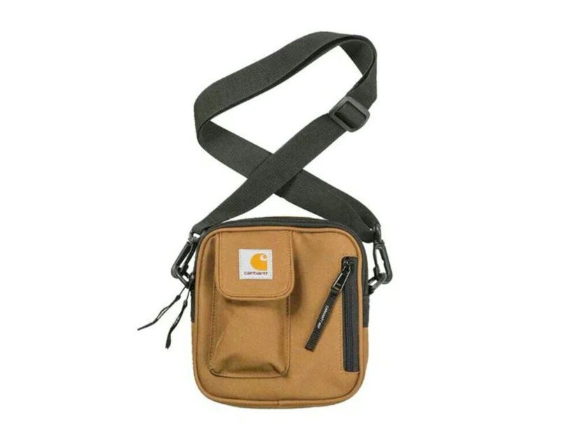 Couple Shoulder Bag Adjustable Strap Small Size Hip Hop Space-saving Unisex Crossbody Bag for Daily Life-Khaki