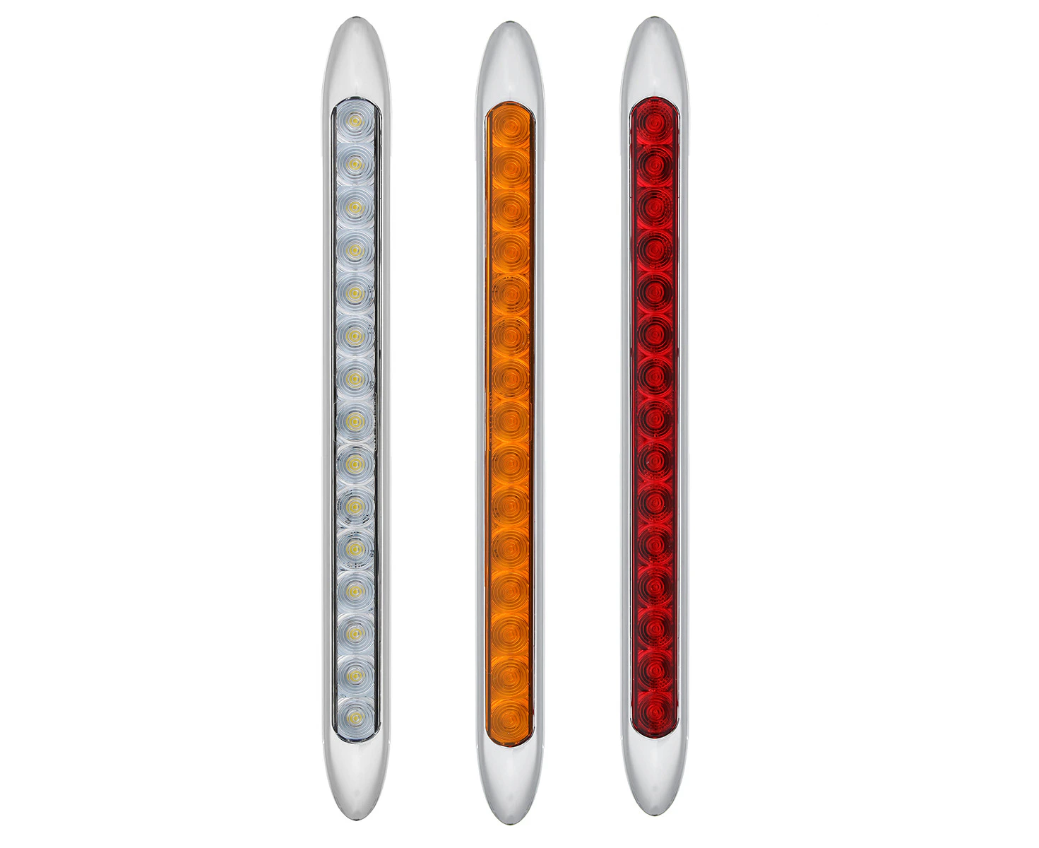 10-30V 15 LED Ultra-slim Trailer Truck Caravan Tail Light Stop Reverse Turn Signal Indicator light: red