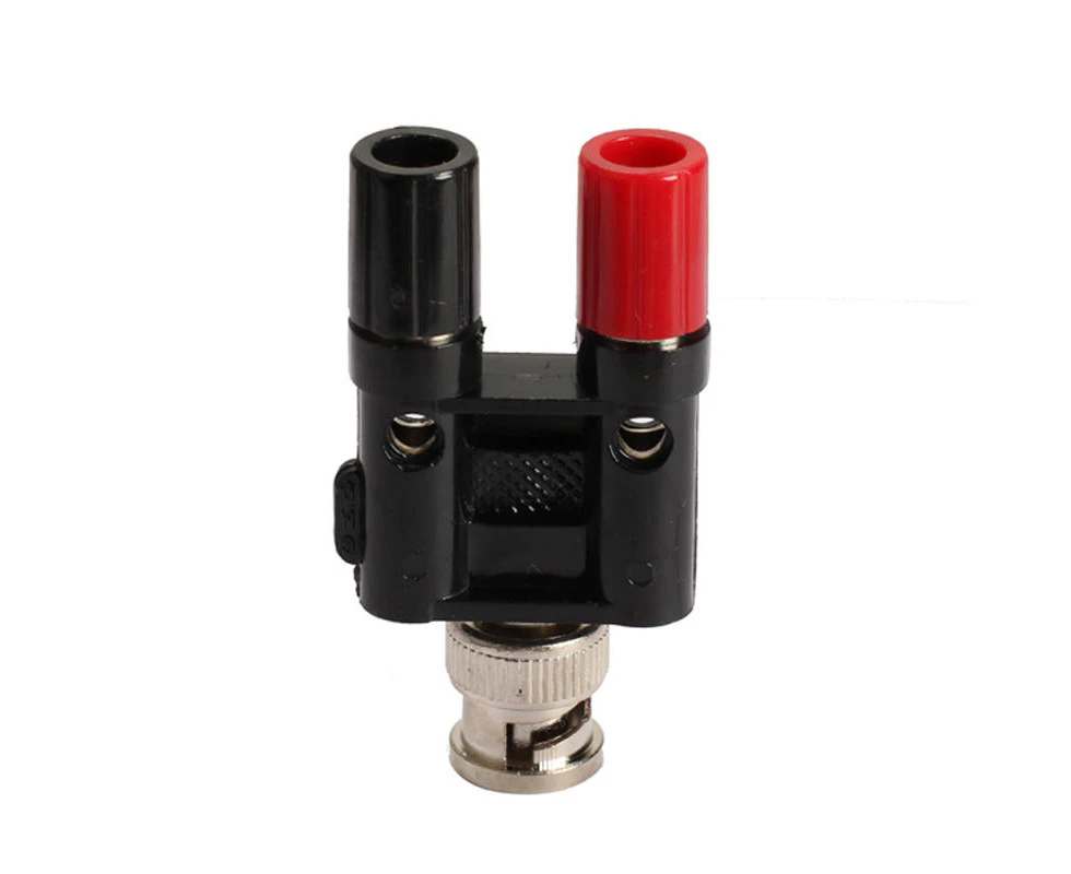 BNC Male to Dual Binding Posts Banana Connector Plug Test Adapter