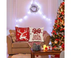 4 pieces 45x45 cm Christmas cushion cover, linen cushion cover, Christmas decorative cushion, Christmas cushion set