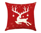 4 pieces 45x45 cm Christmas cushion cover, linen cushion cover, Christmas decorative cushion, Christmas cushion set