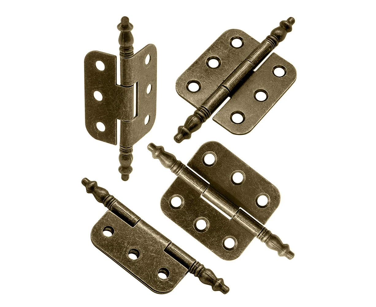 4pcs Folding Butt Hinges Cabinet Cupboard Closet Door Home Furniture Hardware Stainless Steel Green Bronze