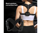 Shoulder Belt Universal Waterproof Nylon Waist Back Posture Corrector Lumbar Brace for Adult Black