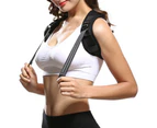 Shoulder Belt Universal Waterproof Nylon Waist Back Posture Corrector Lumbar Brace for Adult Black