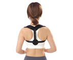 Shoulder Belt Universal Waterproof Nylon Waist Back Posture Corrector Lumbar Brace for Adult Black