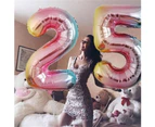 22inch Gradient Color Number Aluminum Film Balloon Birthday Party Decorations 6#