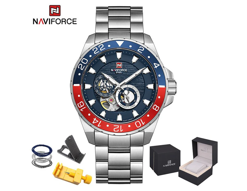 Luxury Brand NAVIFORCE  New Men's Mechanical Watches 100m Diving Waterproof Full Automatic Stainless Steel Wrist watch Man