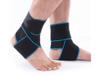 Ankle Support Brace, Adjustable Compression Ankle Braces For Sports Protection, One Size Fits Most For Men & Women-Blue