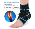 Ankle Support Brace, Adjustable Compression Ankle Braces For Sports Protection, One Size Fits Most For Men & Women-Blue