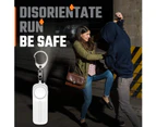 Self Defense Safe Sound Personal Alarm Keychain – 130 dB Loud Siren Protection Device with LED Light – Emergency Alert Key Chain Whistle(White)