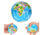 Squishy Squeeze World Map Globe Palm Ball Slow Rising Stress Reliever Kids Toys-6.3CM