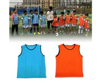 Unisex Kids Adult Outdoor Sport Football Training Match Mesh Sleeveless Vest Top-Sky Blue