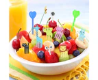 40 Pieces Fruit Forks Bento Animals Food Picks Kids Plastic Fruit Forks Mini Dessert Forks Cute Decoration