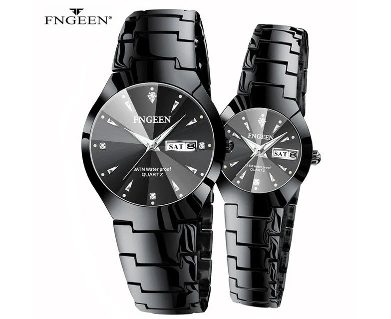 Luxury Brand FNGEEN Women Watches Men Watch Fashion Steel Wristwatch Gift for Couple Watches for Lovers Relogio Feminino