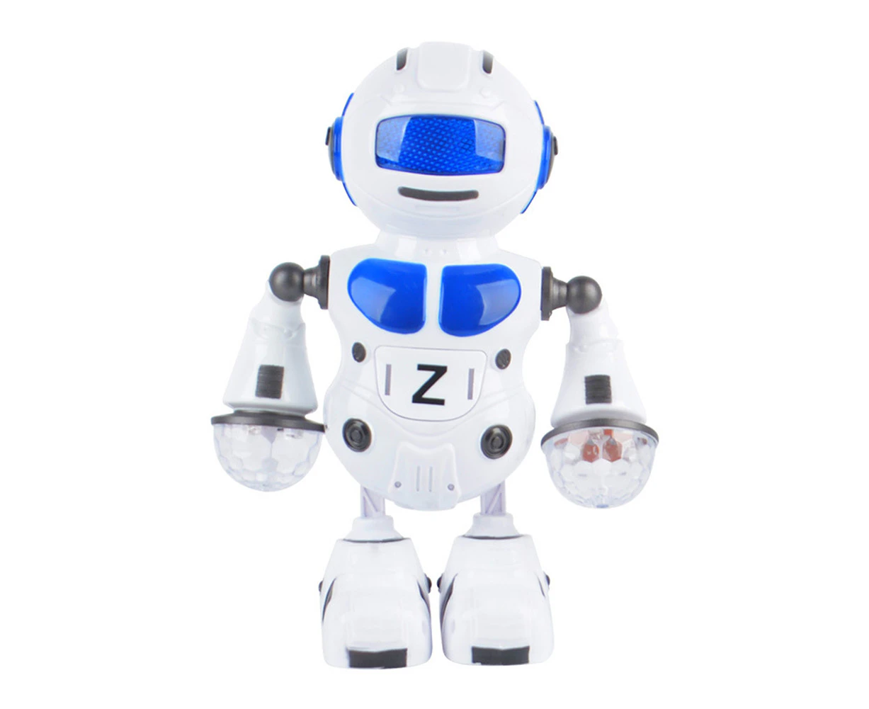 Bestjia Electronic Space Dancing Flashing Musical Robot Interactive Kids Boy Toy Gift - Blue