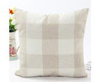 45x45cm Plaid Print Soft Throw Pillow Cover Case Cushion Sofa Bed Car Cafe Decor-Black White