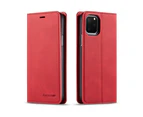 iPhone 11 Pro Max 6.5 inch Wallet Case Premium Leather Cover with Kickstand Card Holder Slots Shockproof Protective Cover Red