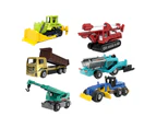 6Pcs Construction Vehicle Toy Realistic Detail High Durability Plastic 1/64 Scale Diecast Construction Truck Car Toy for Boys 6pcs