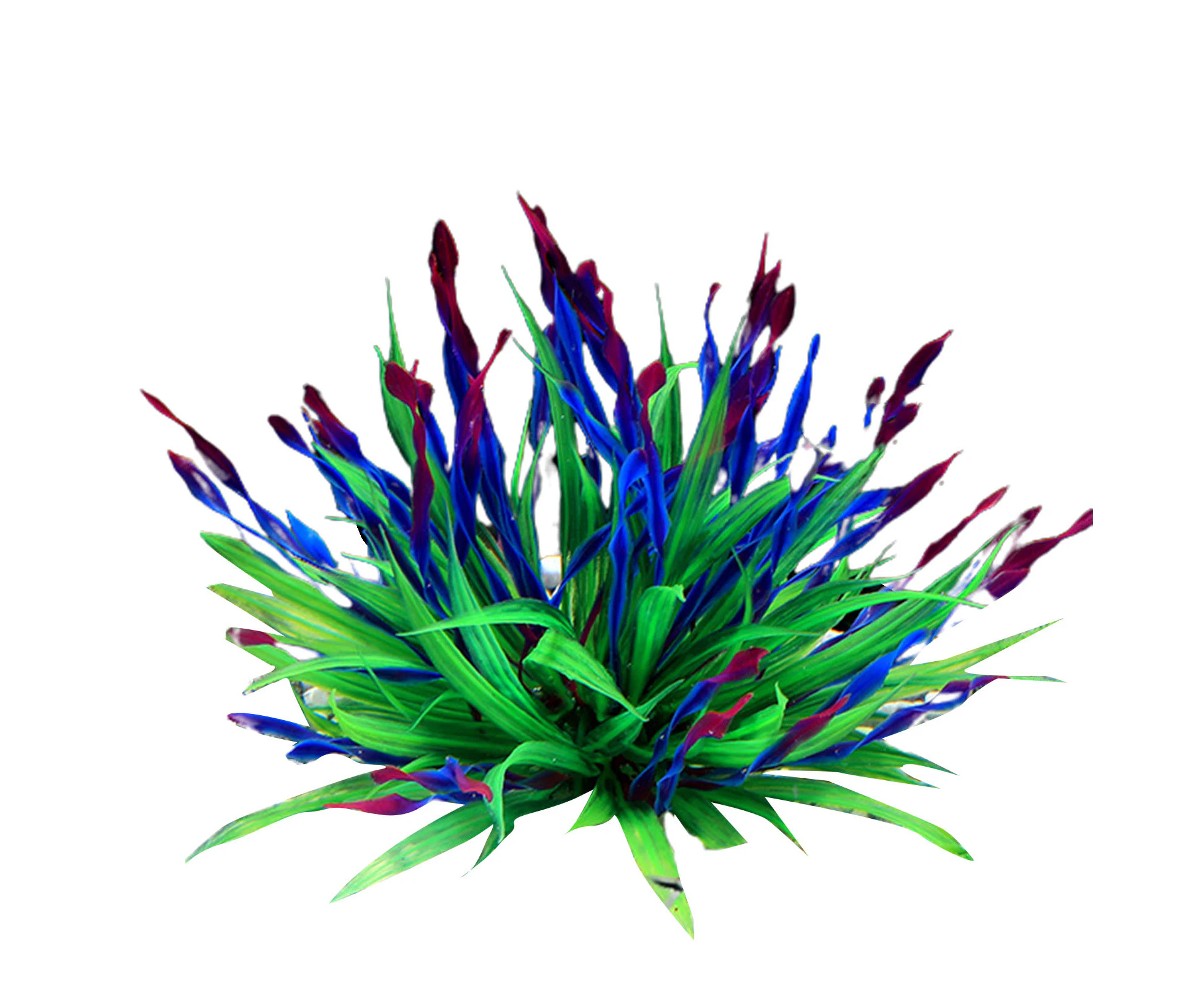 Aquarium Plant Realistic Appearance Hideout Decor Plastic Artificial Seaweed Fish Tank Decoration for Home Purple