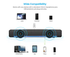 PC Speaker Sound Bar, Powerful Stereo Mini Sound Bar for Desktop, PC, Laptop, Monitor, Tablet,-bluetooth upgrade black