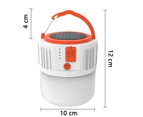 LED Camping Lantern Rechargeable, Power Bank 2400mAh, Solar Camping Lights- Remote, 5 Light Mode—white