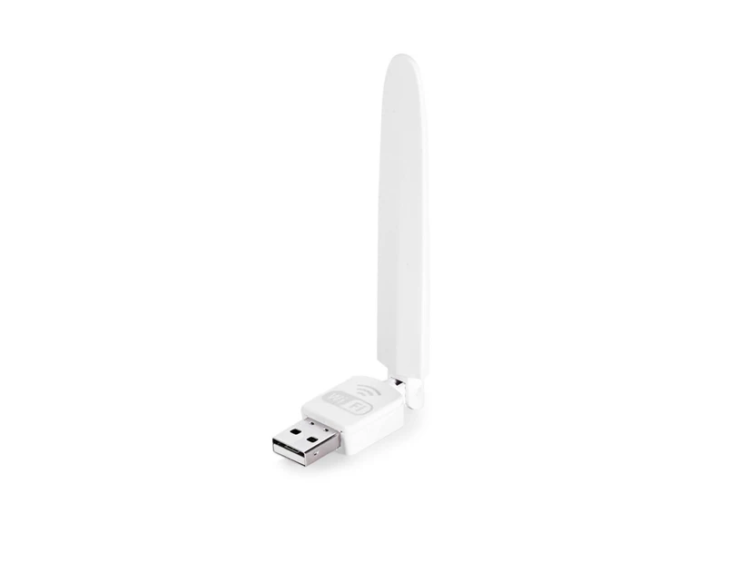 2.4GHz 150Mpbs USB Wireless Network Card WiFi Adapter with Antenna - White