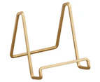 4 Inch Metal Gold Plated Square Wire Plate Stand Holder Easel Display for Cookbooks, Photos, Picture Frames, & Plates