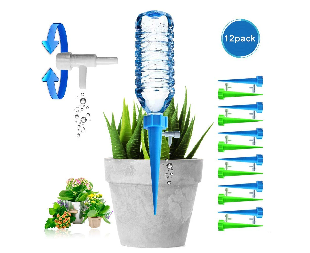 Upgraded Adjustable Self Watering Spikes.Indoor Outdoor Plastic Bottle Garden Plant Drip Irrigation Automatic Device Spike System.