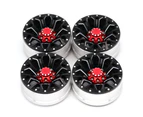 4Pcs/Set 1.9 Inch Aluminum Alloy Wheel Rims Car Upgrade Parts for 1/10 Crawl Car Black