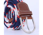 Unisex Belt Handmade Braided Wear-resistant Pin Buckle Twill Waist Belt for Daily Wear - W