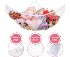 Toy Hammock Nets, Hanging Toy Organizer Bag Storage Net Storage Net for Toys Children's Room Teddy Bears (White)