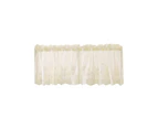 cream-coloured Lace Valance Curtains Semi Sheer Floral Embroidered Window Valances for Kitchen Bathroom, Living Room