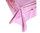 2 Pack Foil Tablecloth Table Cover Shiny Plastic Tablecloth Party Table Covers for Party Table Decor