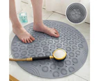 Shower Mat Non-Slip Round Bathroom Mat With Strong Rubber Suction Cups And Drain Holes Pvc Washable Shower Massage Foot Pad For Kids, Adults, Elderly, Bath